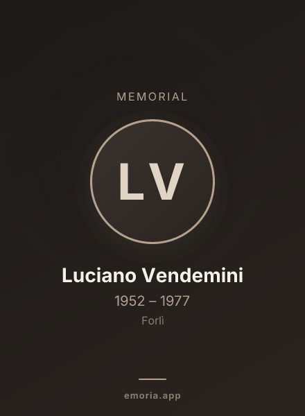 Memorial portrait of Luciano Vendemini