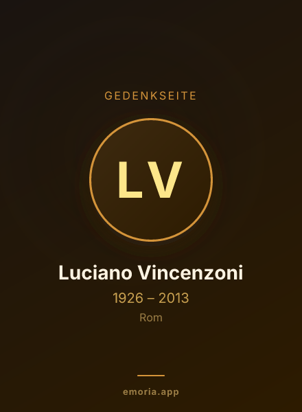 Gedenkportrait von Luciano Vincenzoni