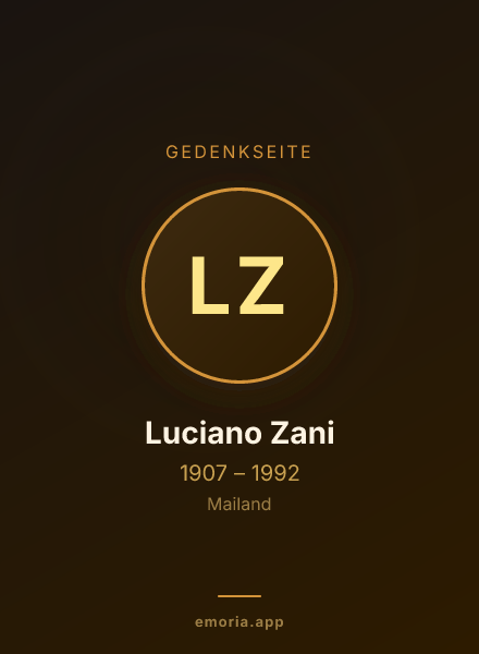 Gedenkportrait von Luciano Zani