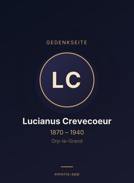 Gedenkportrait von Lucianus Crevecoeur