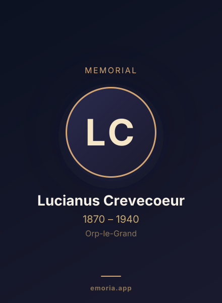 Memorial portrait of Lucianus Crevecoeur