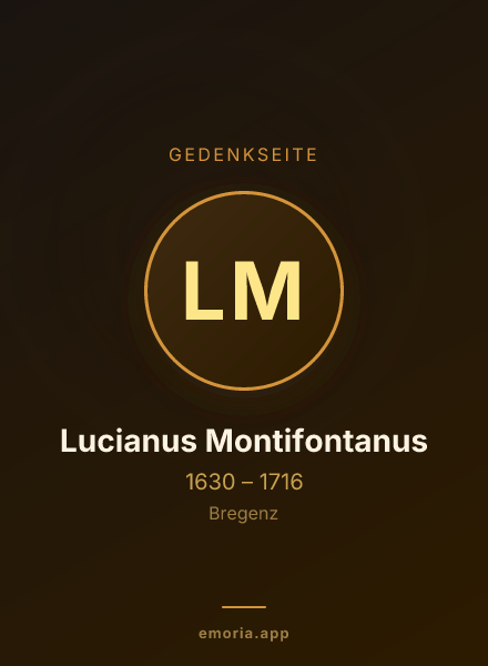 Gedenkportrait von Lucianus Montifontanus