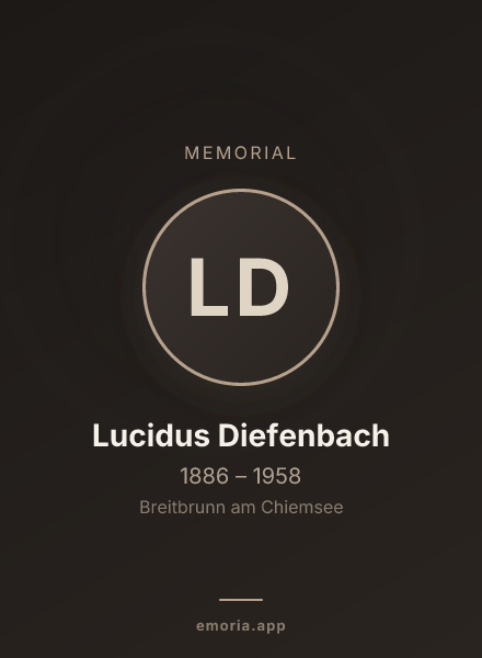 Memorial portrait of Lucidus Diefenbach