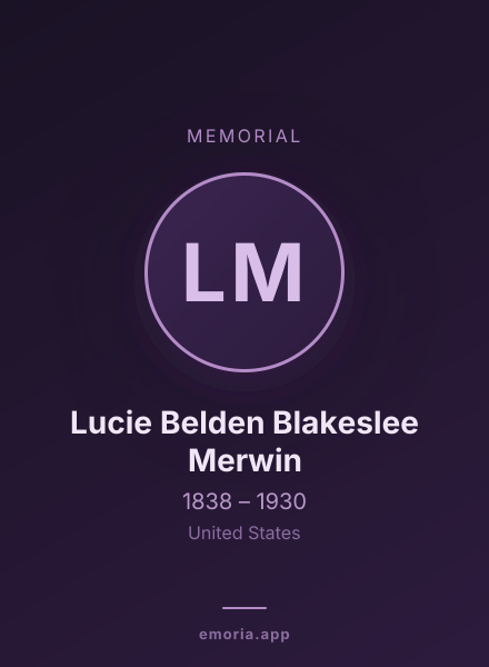 Memorial portrait of Lucie Belden Blakeslee Merwin