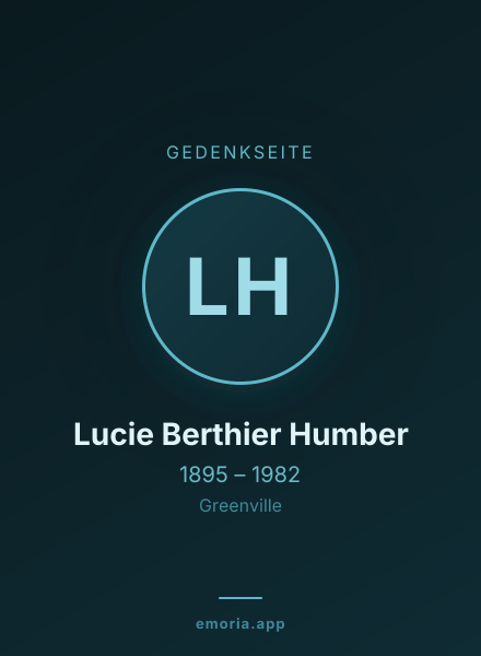 Gedenkportrait von Lucie Berthier Humber