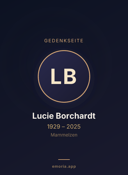 Gedenkportrait von Lucie Borchardt