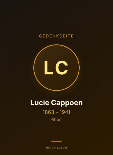 Gedenkportrait von Lucie Cappoen