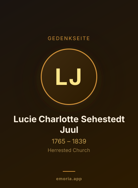 Gedenkportrait von Lucie Charlotte Sehestedt Juul