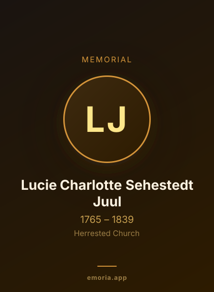 Memorial portrait of Lucie Charlotte Sehestedt Juul
