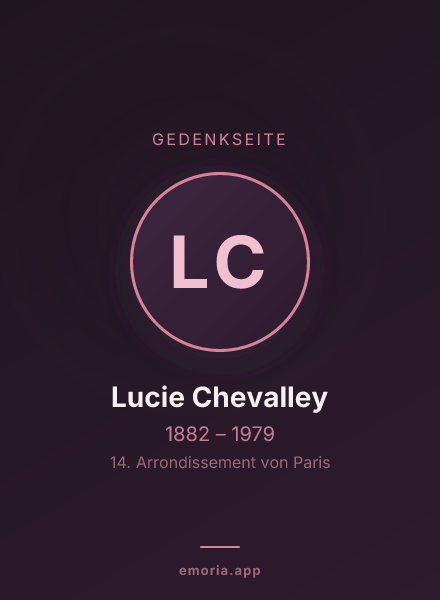 Gedenkportrait von Lucie Chevalley