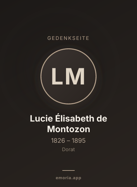 Gedenkportrait von Lucie Élisabeth de Montozon