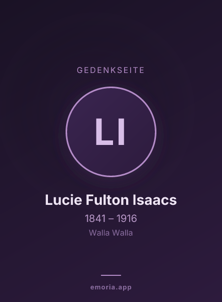 Gedenkportrait von Lucie Fulton Isaacs