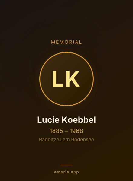 Memorial portrait of Lucie Koebbel