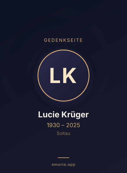 Gedenkportrait von Lucie Krüger