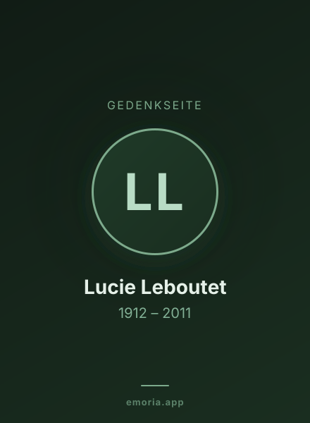 Gedenkportrait von Lucie Leboutet