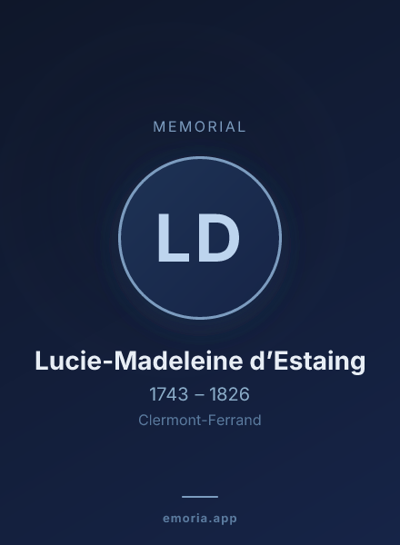 Memorial portrait of Lucie-Madeleine d’Estaing