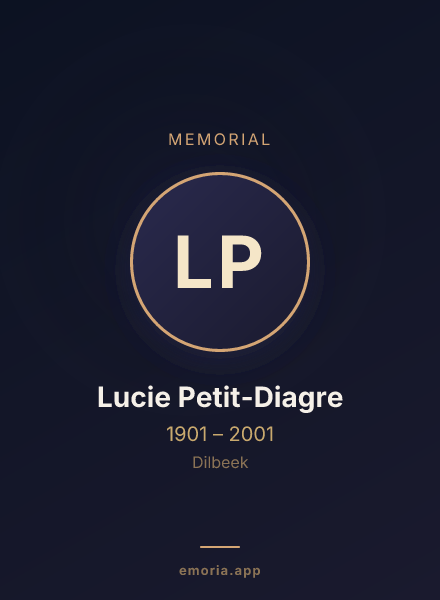 Memorial portrait of Lucie Petit-Diagre