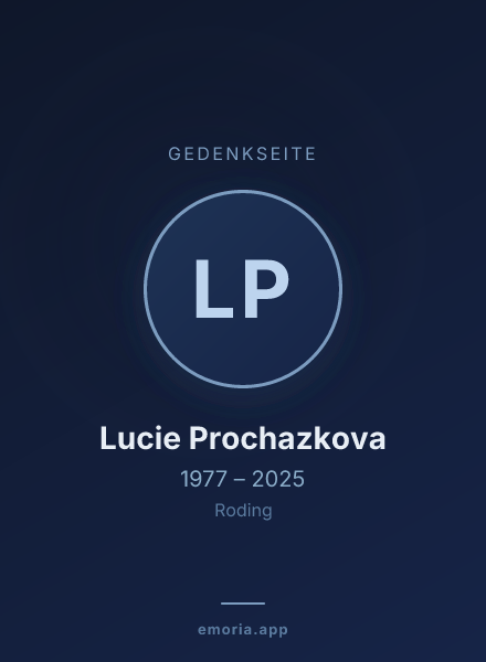 Gedenkportrait von Lucie Prochazkova