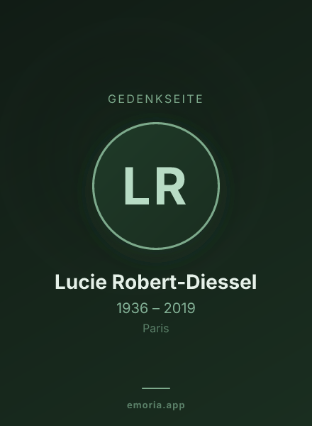 Gedenkportrait von Lucie Robert-Diessel