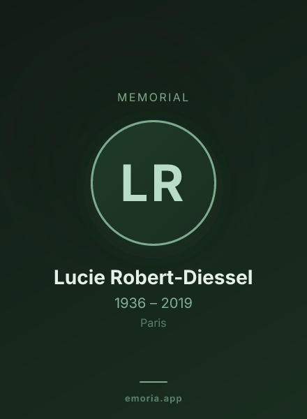 Memorial portrait of Lucie Robert-Diessel
