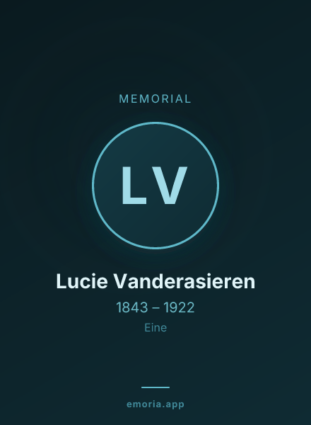 Memorial portrait of Lucie Vanderasieren