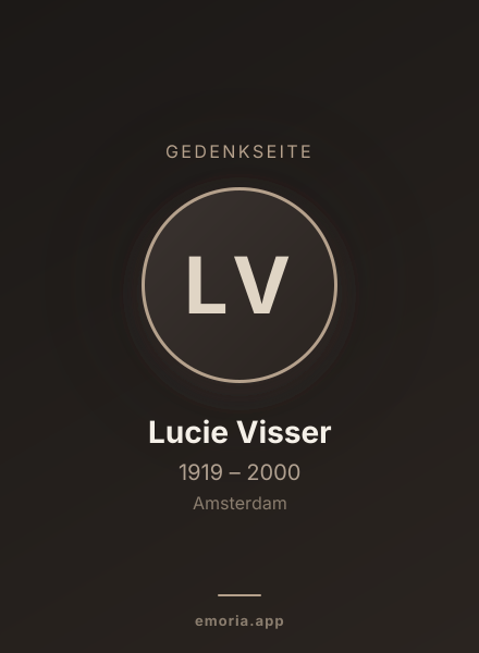Gedenkportrait von Lucie Visser