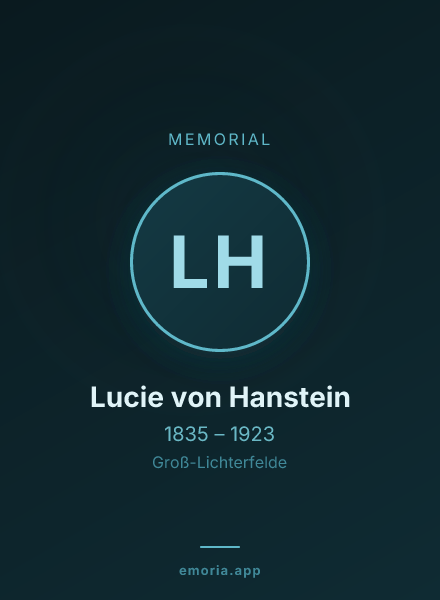 Memorial portrait of Lucie von Hanstein