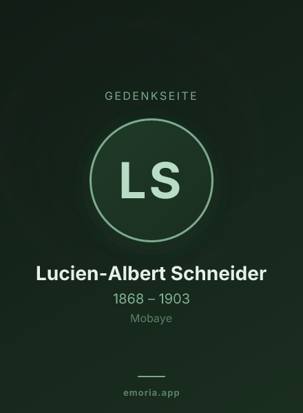 Gedenkportrait von Lucien-Albert Schneider