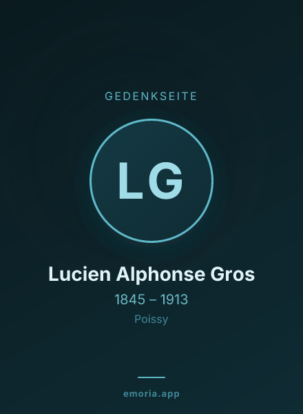 Gedenkportrait von Lucien Alphonse Gros
