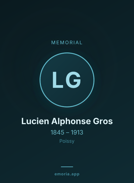 Memorial portrait of Lucien Alphonse Gros