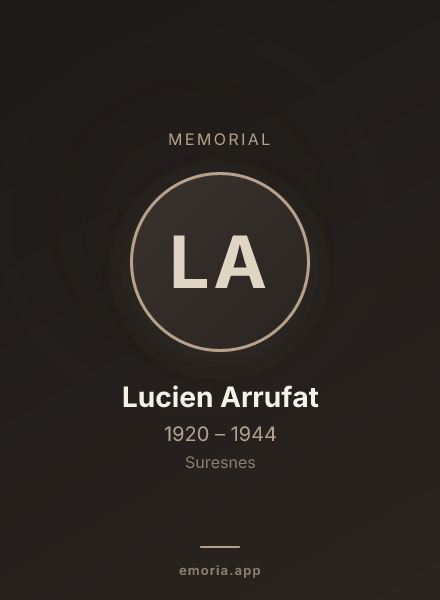 Memorial portrait of Lucien Arrufat