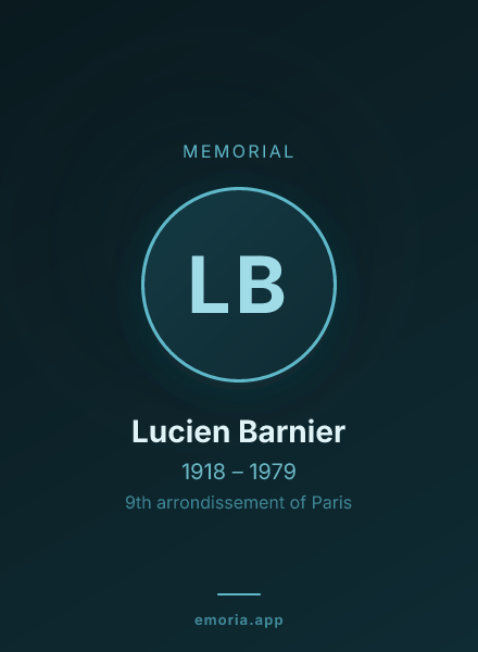 Memorial portrait of Lucien Barnier
