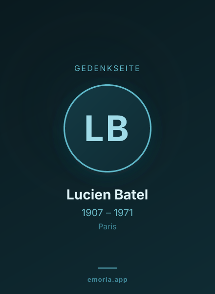 Gedenkportrait von Lucien Batel