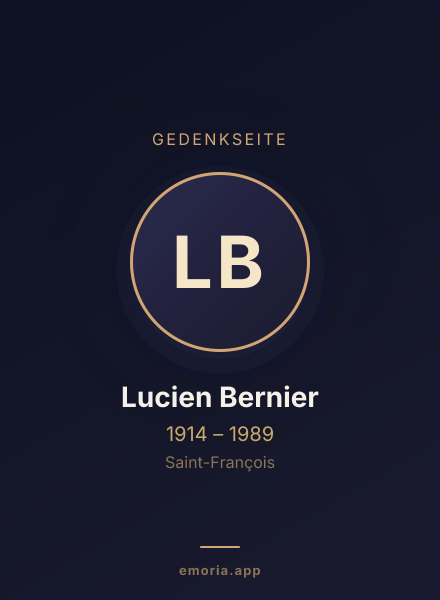 Gedenkportrait von Lucien Bernier