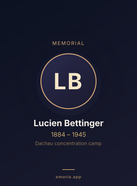Memorial portrait of Lucien Bettinger