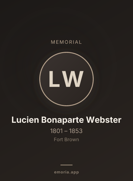 Memorial portrait of Lucien Bonaparte Webster