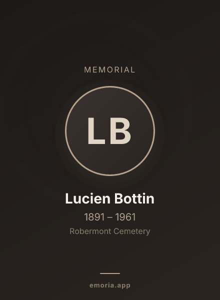 Memorial portrait of Lucien Bottin