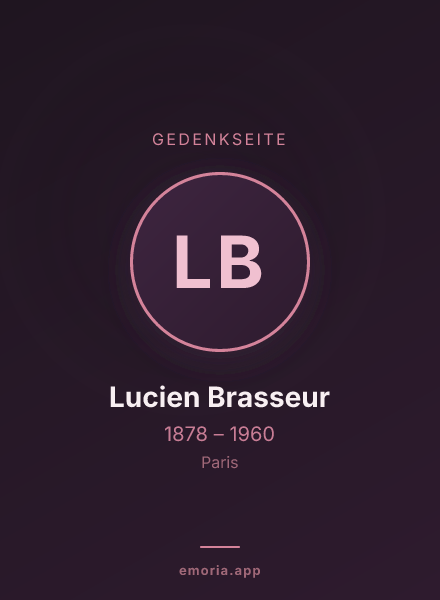 Gedenkportrait von Lucien Brasseur
