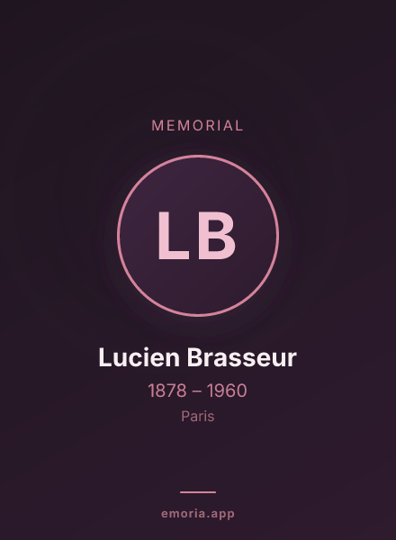 Memorial portrait of Lucien Brasseur