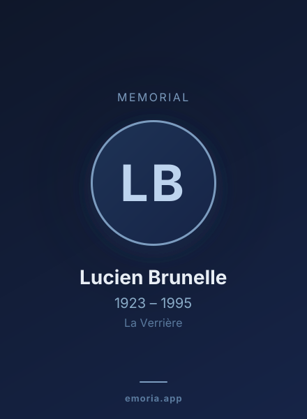Memorial portrait of Lucien Brunelle