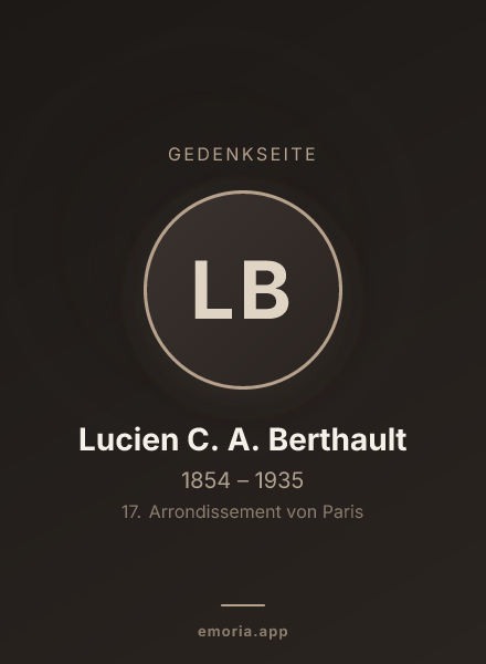 Gedenkportrait von Lucien C. A. Berthault