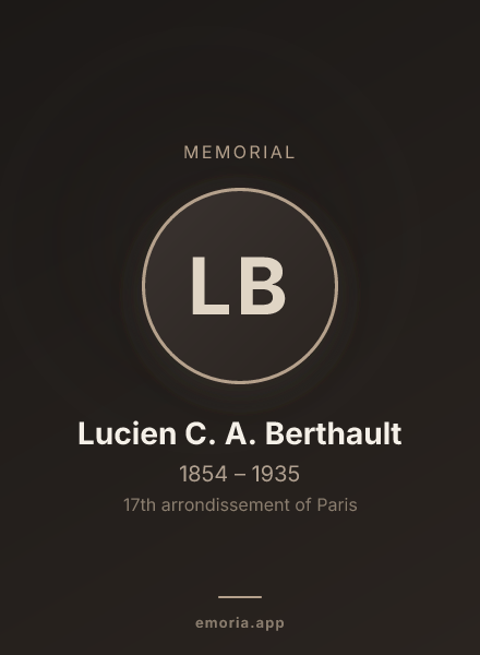 Memorial portrait of Lucien C. A. Berthault