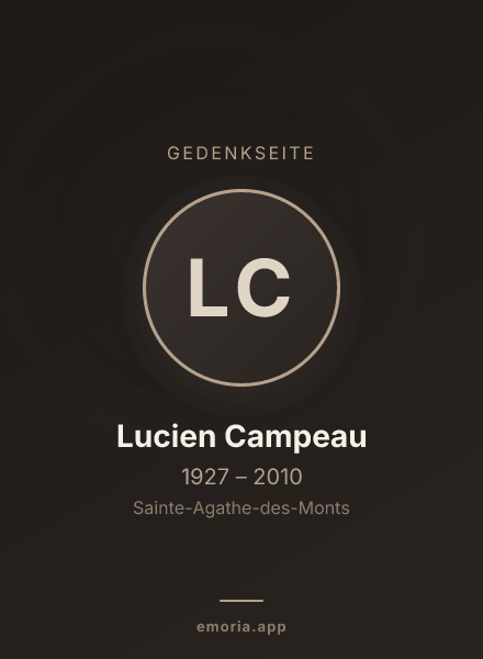 Gedenkportrait von Lucien Campeau