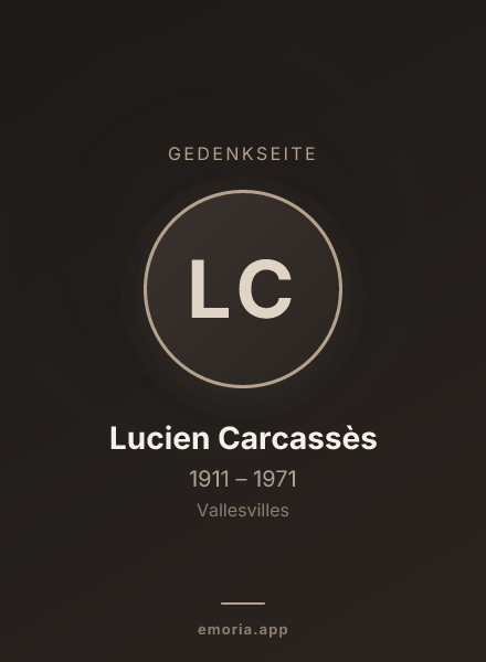 Gedenkportrait von Lucien Carcassès