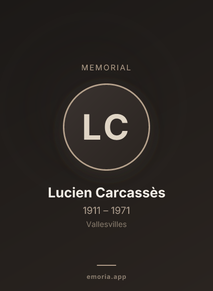 Memorial portrait of Lucien Carcassès