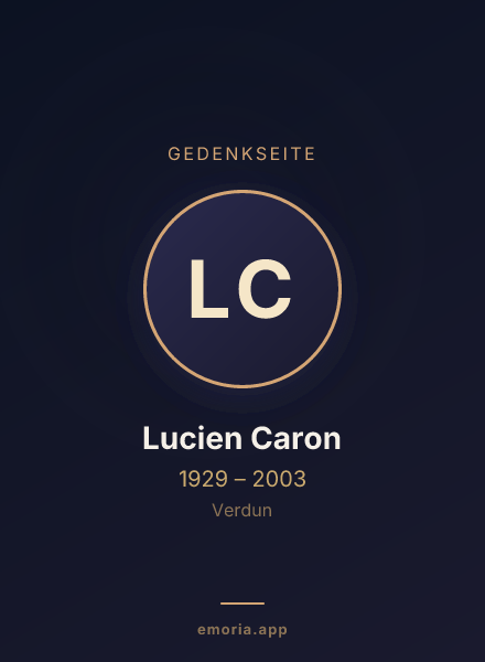 Gedenkportrait von Lucien Caron
