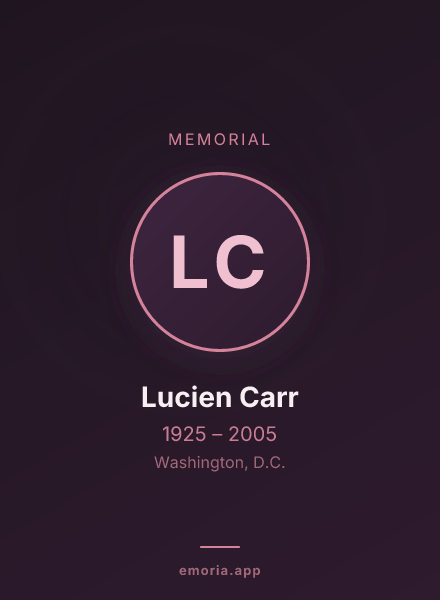 Memorial portrait of Lucien Carr