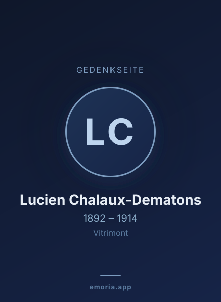 Gedenkportrait von Lucien Chalaux-Dematons