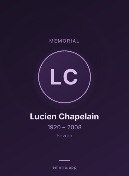 Memorial portrait of Lucien Chapelain