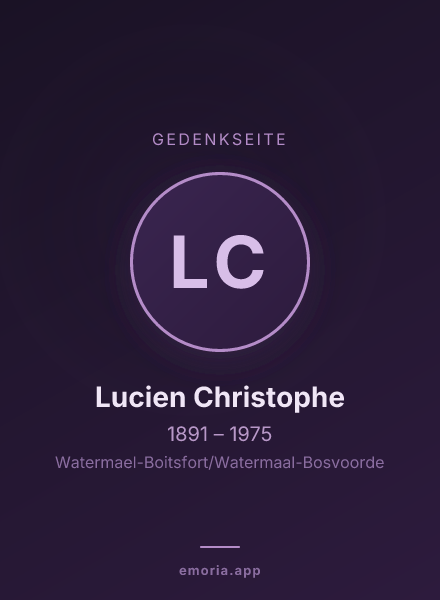 Gedenkportrait von Lucien Christophe